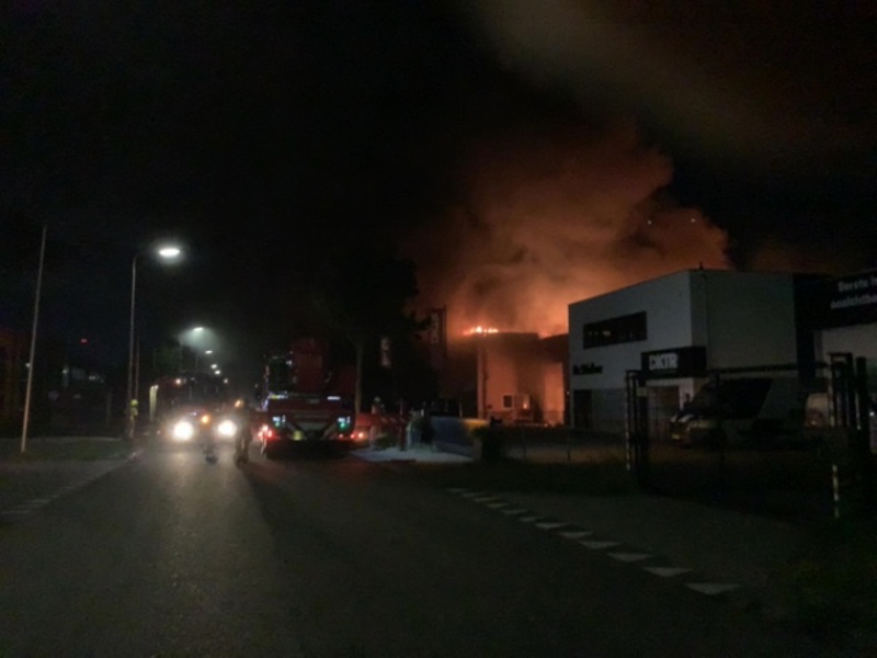 Brand in een loods